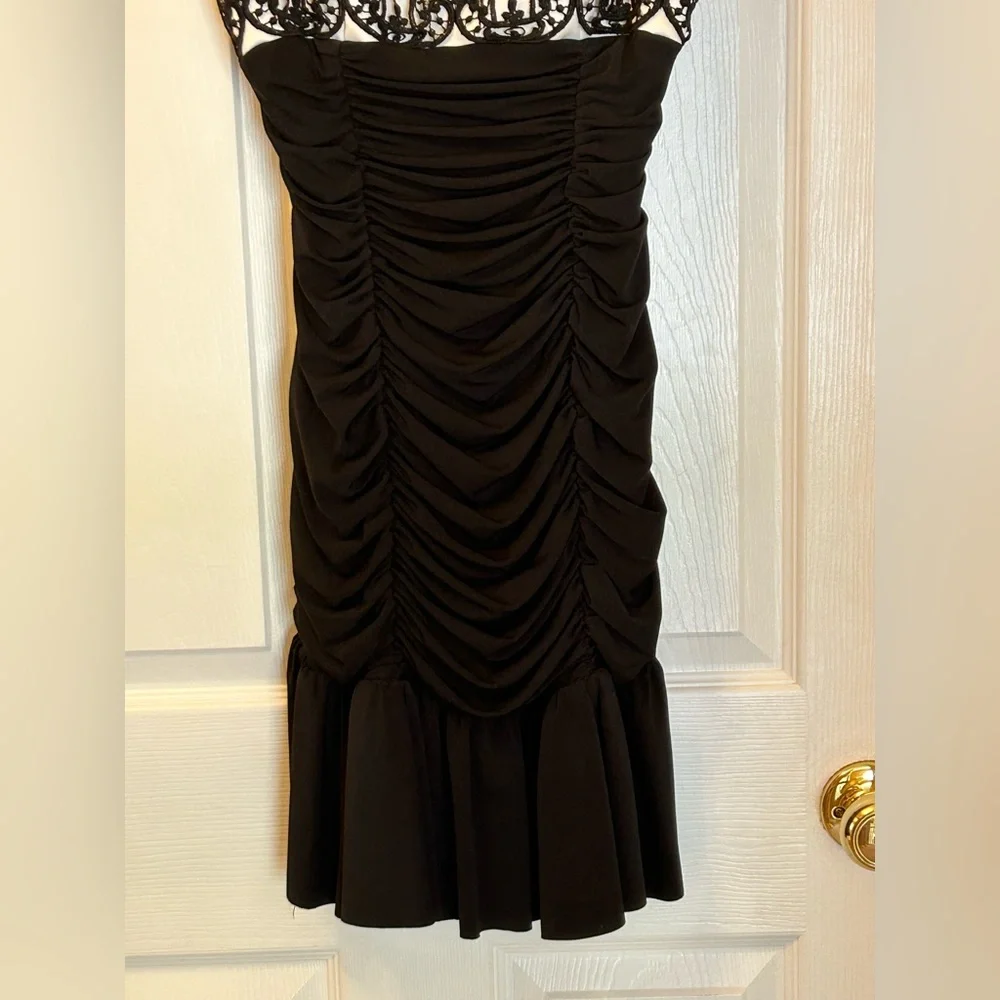 Vintage Jessica McClintock Ruched Dress - Picture 2 of 11